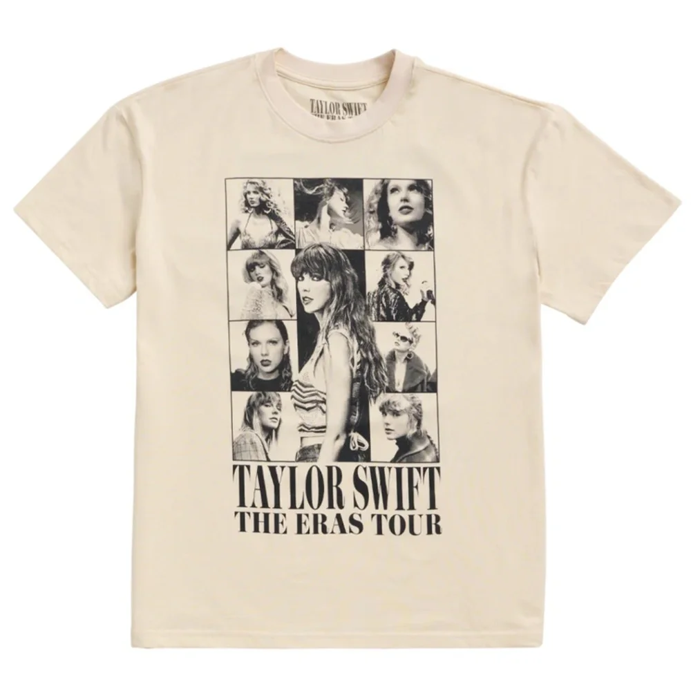 Taylor Swift | The Eras Tour US Dates Beige T-Shirt - Picture 1 of 7